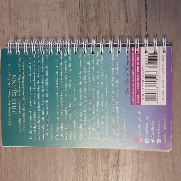 Secret Journal- Bridgerton The Duke and I - handmade journal - Picture 6 of 7